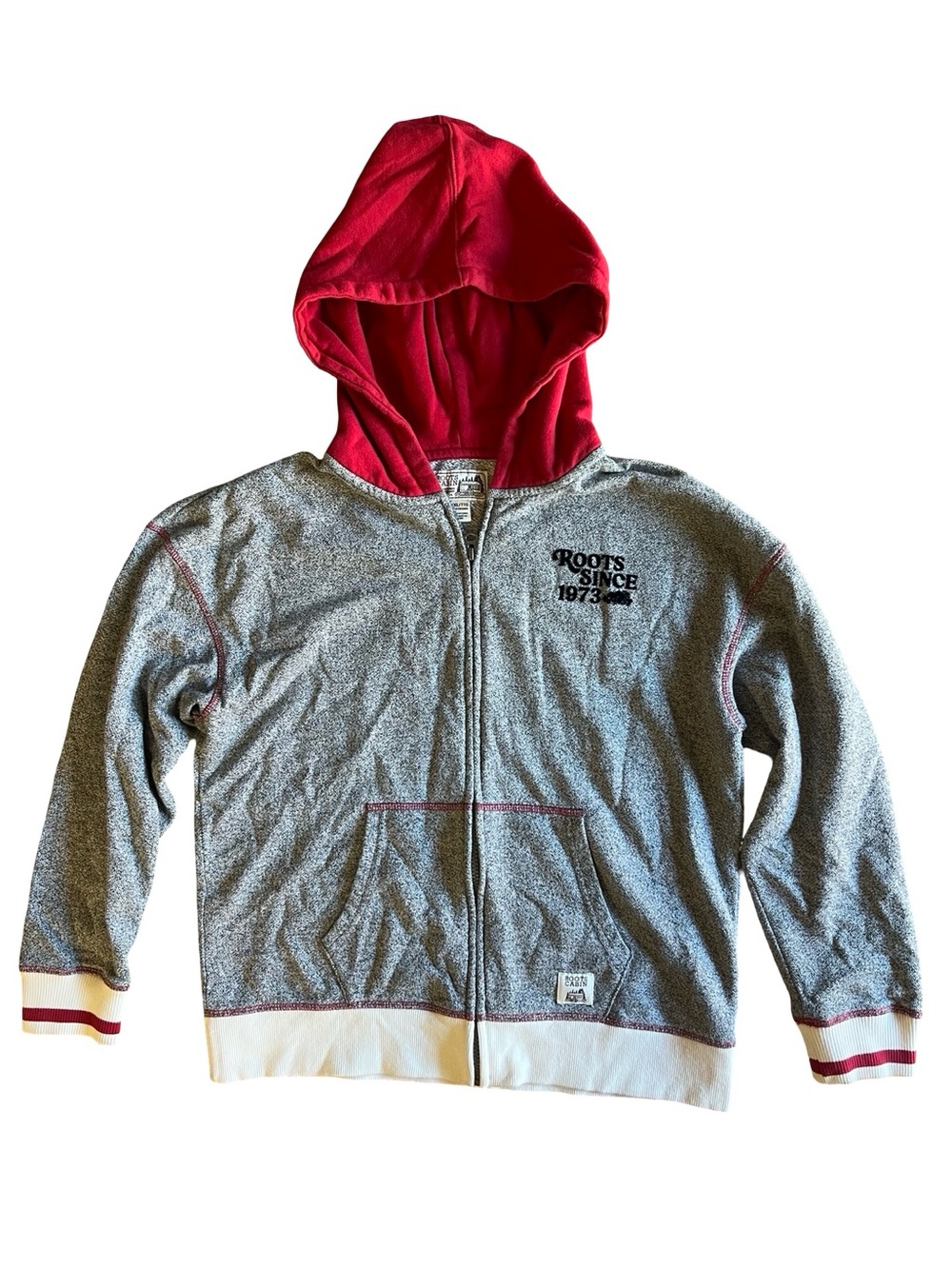 ROOTS Since ‘73 Canada Cabin Full-Zip Hoodie Teen/ Youth XXL 13-14y Cozy Classic